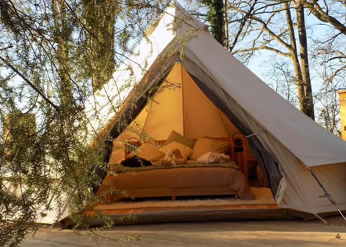 Tente Luxe Vue Etang Avec Jacuzzi 4 Campismo de Luxo *